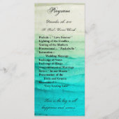 25 4x9 huwelijksprogramma Ombre Blue Frosting Programmakaart (Voorkant)