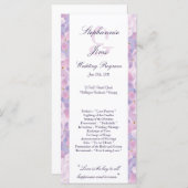 25 4x9 huwelijksprogramma Paarse hortensia Programmakaart (Voorkant / Achterkant)