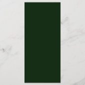 25 4x9 huwelijksprogramma Peacock Green Feathers Programmakaart (Achterkant)