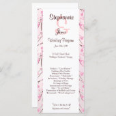 25 4x9 huwelijksprogramma Pink Cherry Blossom Programmakaart (Voorkant / Achterkant)