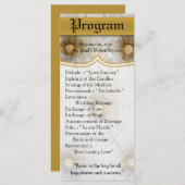 25 4x9 huwelijksprogramma Pintuck Fabric Tayl Programmakaart (Voorkant / Achterkant)