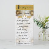 25 4x9 huwelijksprogramma Pintuck Fabric Tayl Programmakaart (Staand voorkant)