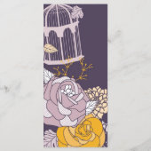 25 4x9 Huwelijksprogramma pruimenmosterd Roos Programmakaart (Achterkant)