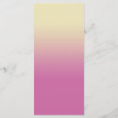 25 4x9 Huwelijksprogramma Roze Ombre Sunset Fade R Programmakaart (Achterkant)