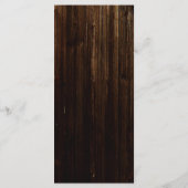 25 4x9 Huwelijksprogramma Schuur Hout Rustiek Land Programmakaart (Achterkant)