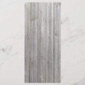 25 4x9 Huwelijksprogramma Schuur Hout Wit Wassen R Programmakaart (Achterkant)