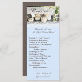 25 4x9 huwelijksprogramma strand Zee metselaar pot Programmakaart (Voorkant / Achterkant)