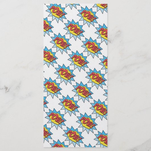 25 4x9 Huwelijksprogramma Stripboek Pop Art Programmakaart (Achterkant)