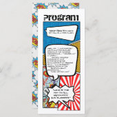 25 4x9 Huwelijksprogramma Stripboek Pop Art Programmakaart (Voorkant / Achterkant)