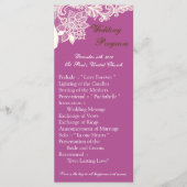 25 4x9 Huwelijksprogramma Victoriaans Lace Orch Programmakaart (Voorkant)