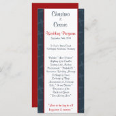 25 4x9 Huwelijksprogramma Vliegtuig Vlucht blauw/r Programmakaart (Voorkant / Achterkant)