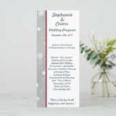 25 4x9 huwelijksprogramma White Tree Programmakaart (Staand voorkant)