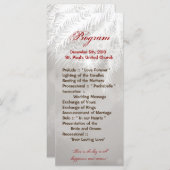 25 4x9 Huwelijksprogramma Winter White Pine Tree N Programmakaart (Voorkant / Achterkant)