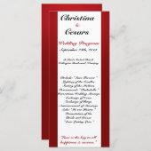 25 4x9 Huwelijksprogramma Witte Boom Rode Zwarte S Programmakaart (Voorkant / Achterkant)