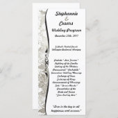 25 4x9 Huwelijksprogramma Zilveren Kerst Vervagen Programmakaart (Voorkant / Achterkant)