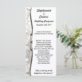 25 4x9 Huwelijksprogramma Zilveren Kerst Vervagen Programmakaart (Staand voorkant)