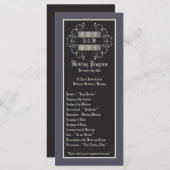 25 4x9 Huwelijksprogramma Zwart Stropdas Affair fi Programmakaart (Voorkant / Achterkant)