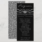 25 4x9 Trouwprogramma Art Deco Roaring 20s Gatsby Programmakaart (Voorkant / Achterkant)