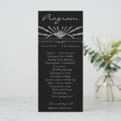 25 4x9 Trouwprogramma Art Deco Roaring 20s Gatsby Programmakaart (Staand voorkant)
