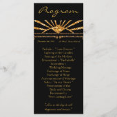 25 4x9 Trouwprogramma Art Deco Roaring 20s Gatsby Programmakaart (Voorkant)