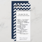 25 4x9 Trouwprogramma Chevron Stripe Zig Zag Prin Programmakaart (Voorkant / Achterkant)