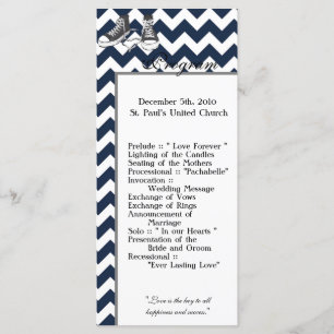 25 4x9 Trouwprogramma Chevron Stripe Zig Zag Prin Programmakaart