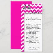 25 4x9 Trouwprogramma Chevron Stripe Zig Zag Prin Programmakaart (Voorkant / Achterkant)