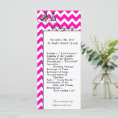 25 4x9 Trouwprogramma Chevron Stripe Zig Zag Prin Programmakaart (Staand voorkant)