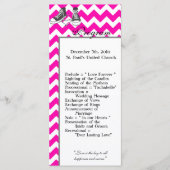 25 4x9 Trouwprogramma Chevron Stripe Zig Zag Prin Programmakaart (Voorkant)