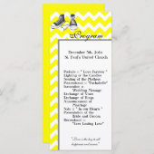 25 4x9 Trouwprogramma Chevron Stripe Zig Zag Prin Programmakaart (Voorkant / Achterkant)