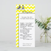25 4x9 Trouwprogramma Chevron Stripe Zig Zag Prin Programmakaart (Staand voorkant)