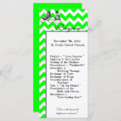 25 4x9 Trouwprogramma Chevron Stripe Zig Zag Prin Programmakaart (Voorkant / Achterkant)