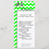 25 4x9 Trouwprogramma Chevron Stripe Zig Zag Prin Programmakaart (Voorkant)