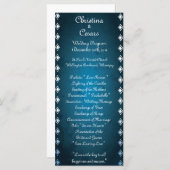 25 4x9 trouwprogramma Deep Moroccan Blue Programmakaart (Voorkant / Achterkant)