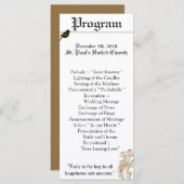 25 4x9 Trouwprogramma Formele Tortelduifjes Duif Programmakaart (Voorkant / Achterkant)