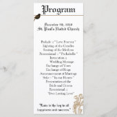 25 4x9 Trouwprogramma Formele Tortelduifjes Duif Programmakaart (Voorkant)