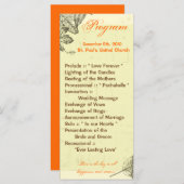 25 4x9 Trouwprogramma Hand getrokken herfstbladere Programmakaart (Voorkant / Achterkant)