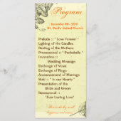 25 4x9 Trouwprogramma Hand getrokken herfstbladere Programmakaart (Voorkant)