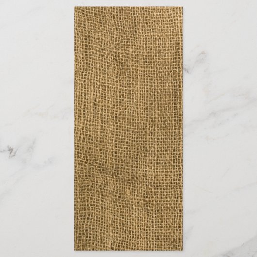 25 4x9 Trouwprogramma Mason Jar Burlap Land Programmakaart (Achterkant)