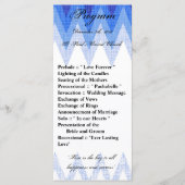 25 4x9 Trouwprogramma Ombre Blue Chevron Programmakaart (Voorkant)