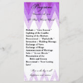 25 4x9 Trouwprogramma Ombre Paarse Chevron Programmakaart (Voorkant)