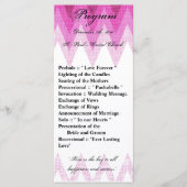 25 4x9 Trouwprogramma Ombre Roze Chevron Programmakaart (Voorkant)