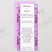 25 4x9 Trouwprogramma Paarse Orchideeën op Stem Programmakaart (Voorkant / Achterkant)