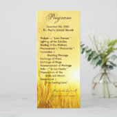 25 4x9 Trouwprogramma Sunrise Tarwe Land Rusti Programmakaart (Staand voorkant)