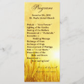 25 4x9 Trouwprogramma Sunrise Tarwe Land Rusti Programmakaart (Voorkant)