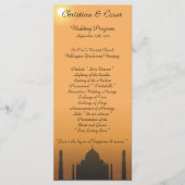 25 4x9 Trouwprogramma Taj Mahal Zonsondergang Sina Programmakaart (Voorkant)