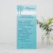 25 4x9 Trouwprogramma Twee winterbomen Sneeuwpad Programmakaart (Staand voorkant)