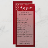 25 4x9 Trouwprogramma Winter Sneeuwvlokken Sneeuw Programmakaart (Voorkant / Achterkant)