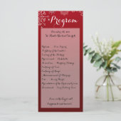 25 4x9 Trouwprogramma Winter Sneeuwvlokken Sneeuw Programmakaart (Staand voorkant)