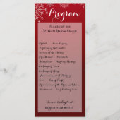 25 4x9 Trouwprogramma Winter Sneeuwvlokken Sneeuw Programmakaart (Voorkant)